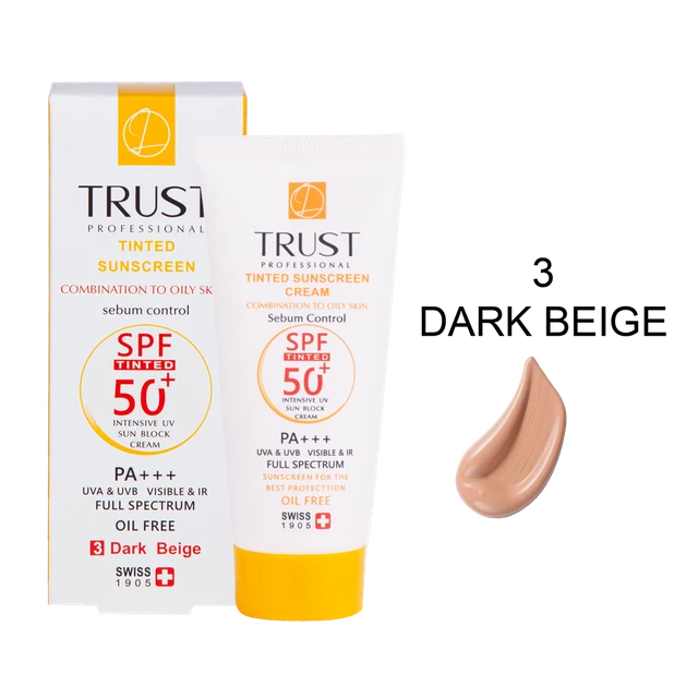 کرم ضد آفتاب رنگی و کنترل چربی بژ تیره